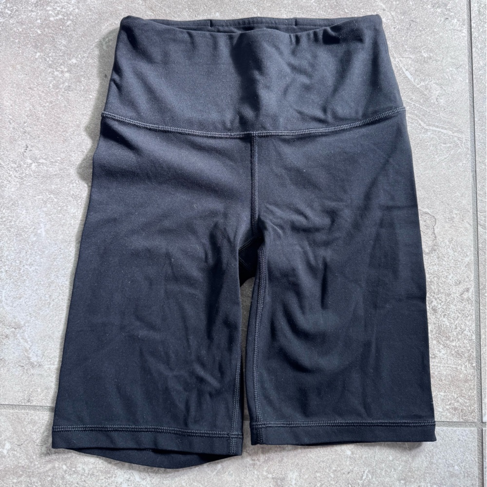 Athleta Black High-Waist Athletic Bike Shorts